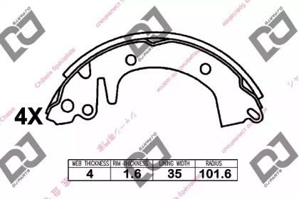 Комлект тормозных накладок DJ PARTS BS1337